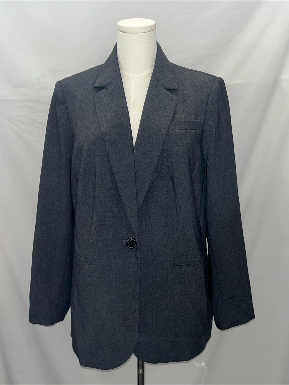Calvin Klein Charcoal Single-Button Blazer